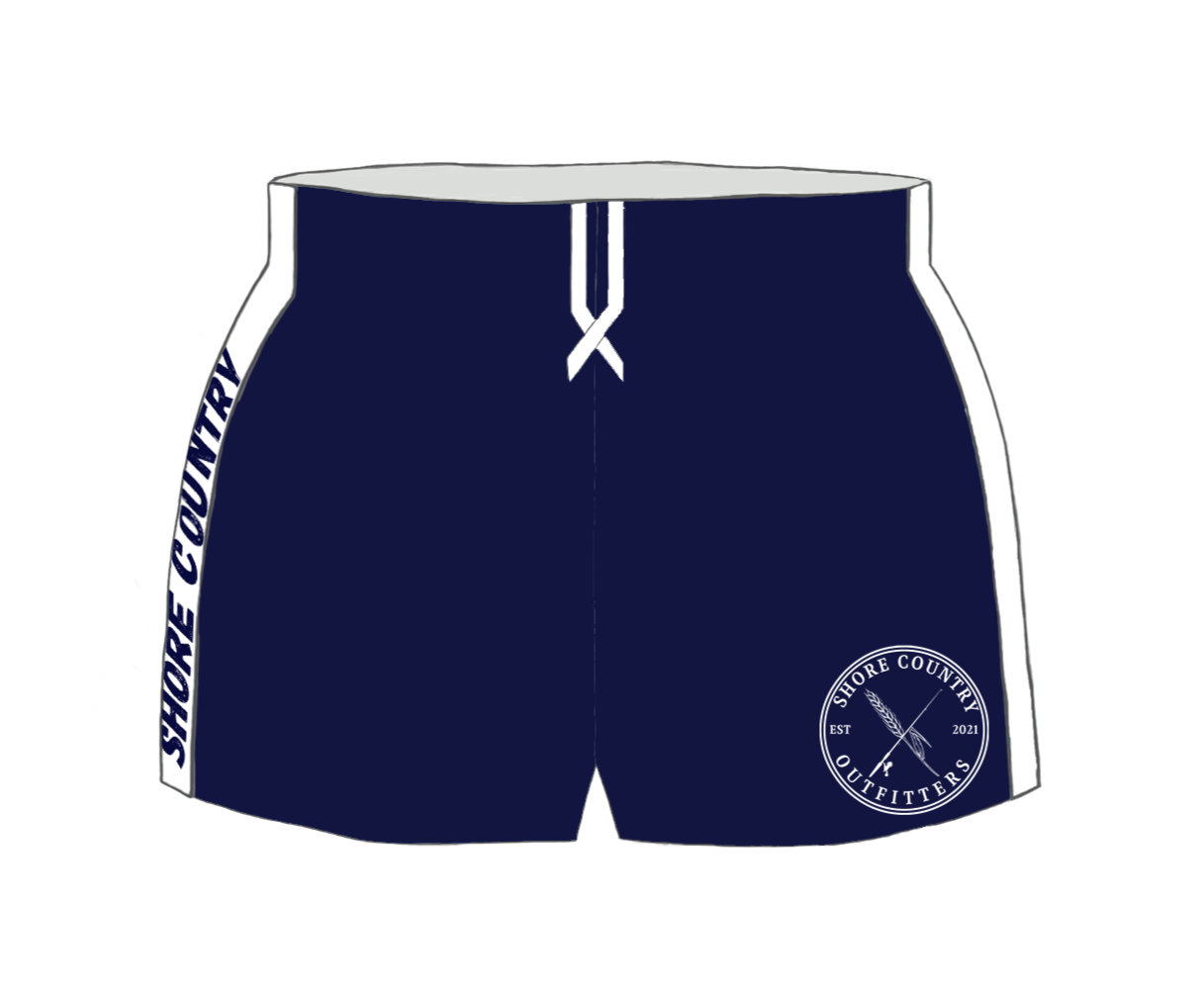 Rugby Shorts - Navy & White