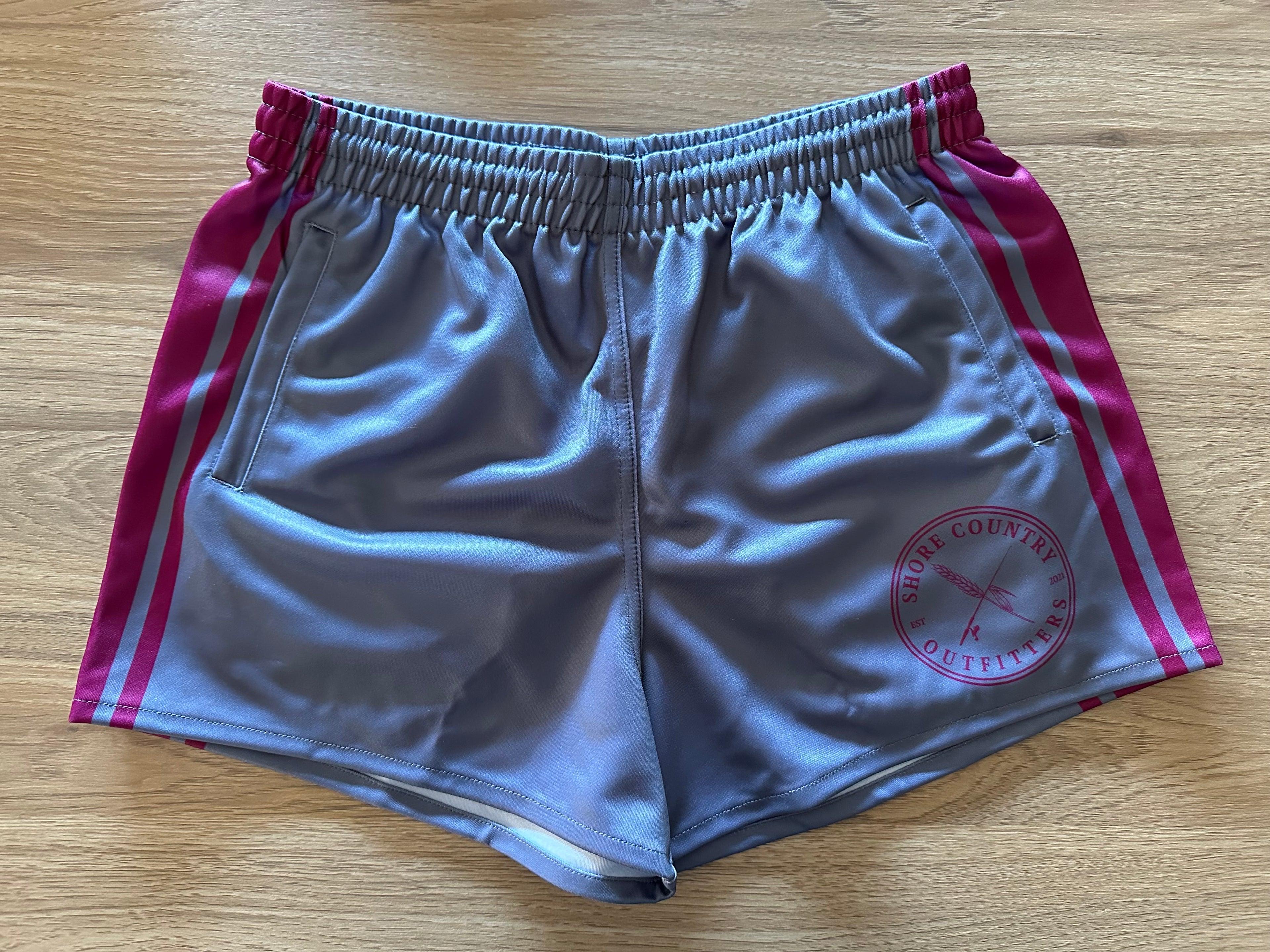 Rugby shorts - Grey & Maroon