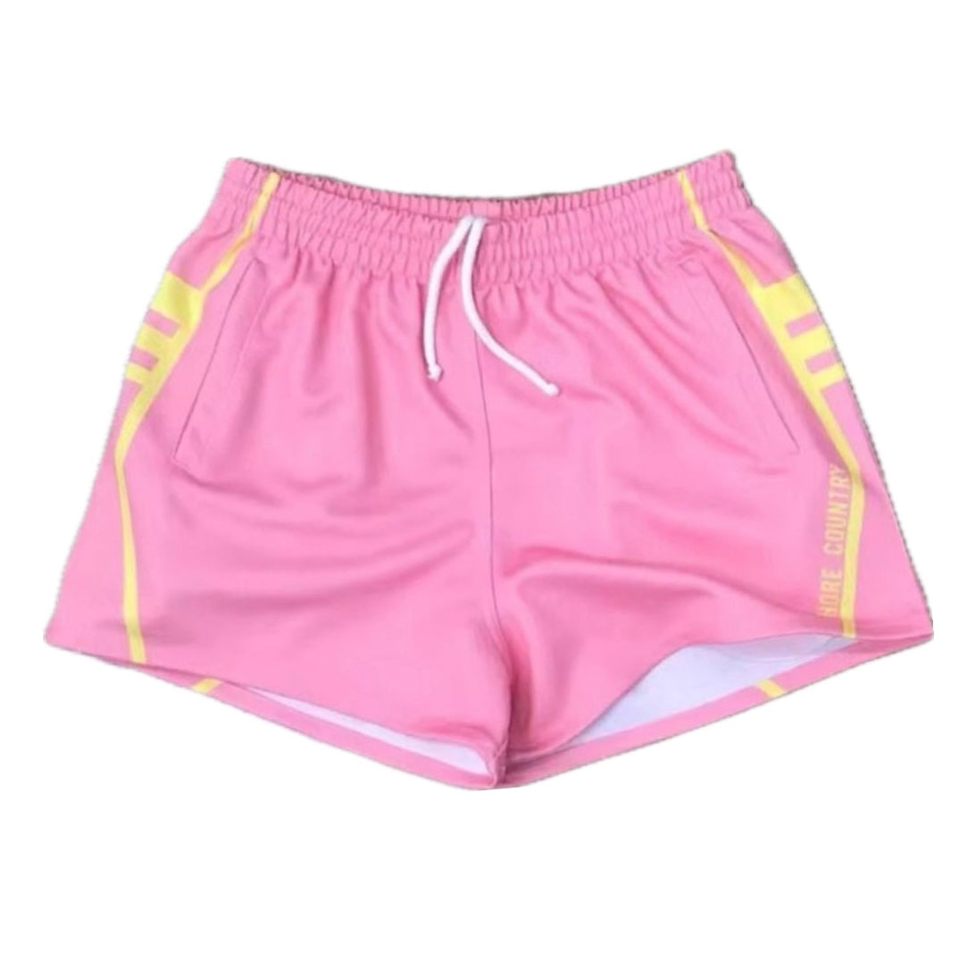 Footy Shorts - Pink & Yellow