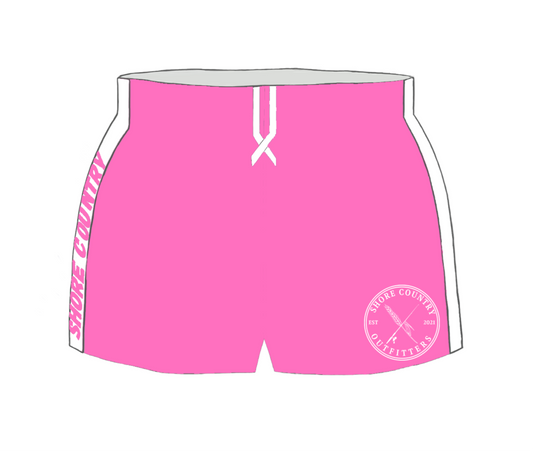 Rugby Shorts - Pink & White