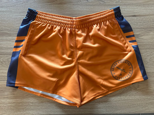 Footy Shorts - Rust & Coal