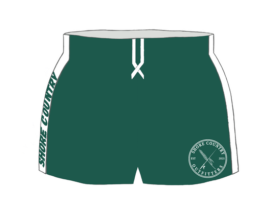 Rugby Shorts - Emerald & White
